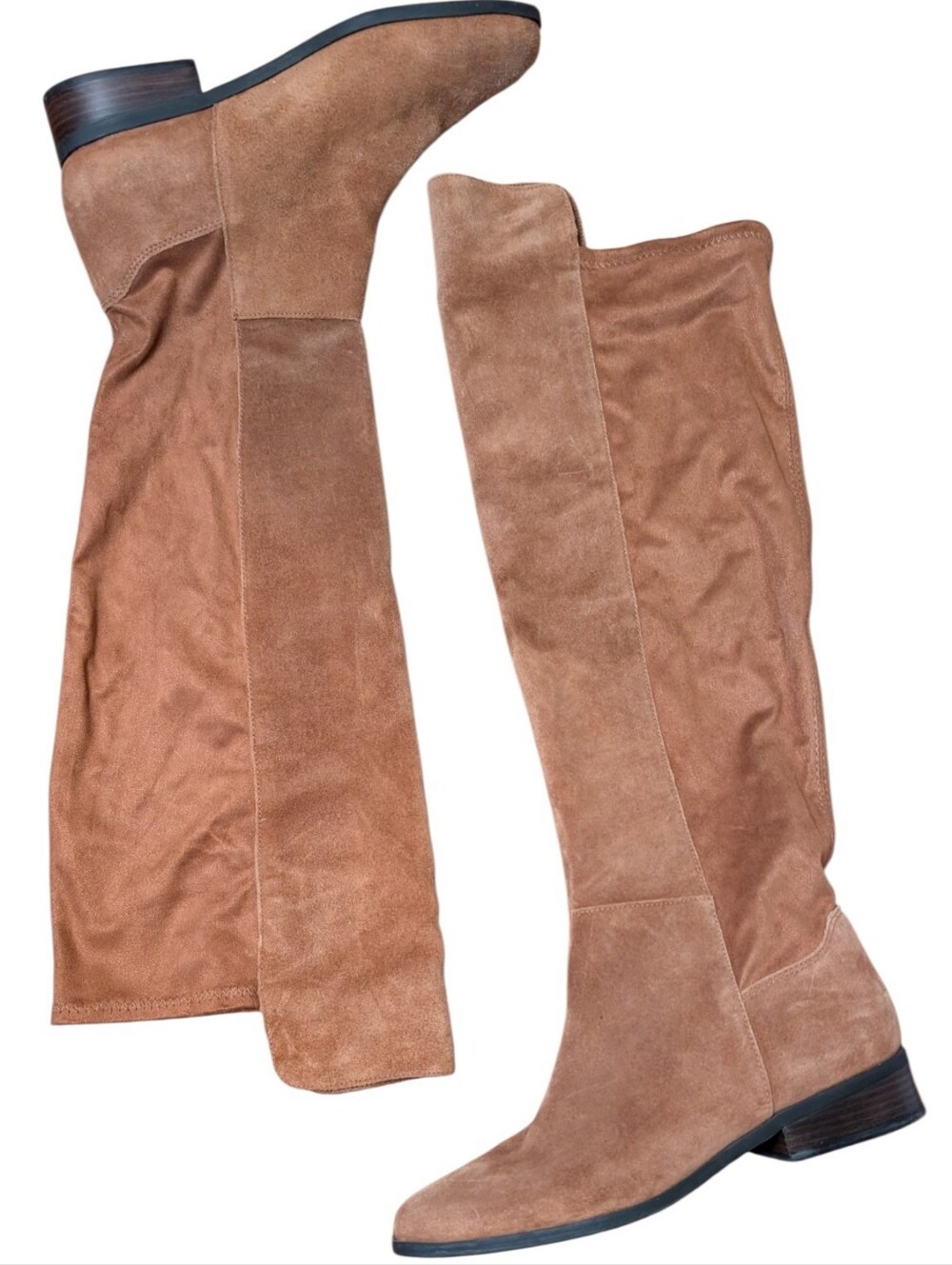 Lucky Brand Calypso Over The Knee Boots Brown Suede Flat Riding Boot Boho 10W